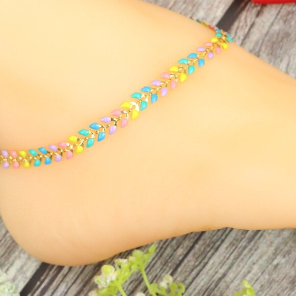 "Elegant Handmade Anklet – Delicate Jewelry for Women, MAR091061 - Picture 4 of 10